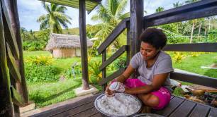 Coconut oil making in Fiji